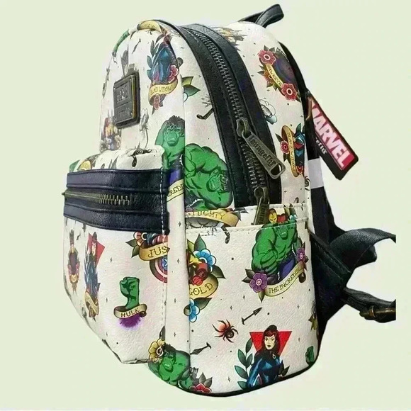 Loungefly Disney Marvel Tattoo Avengers Backpack NEW WITH TAGS - Picture 4 of 9